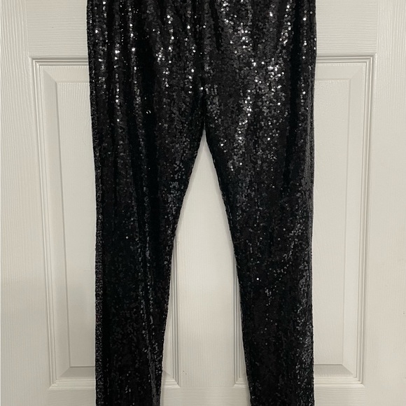 Black sequins lined pant for New Years - Picture 3 of 5